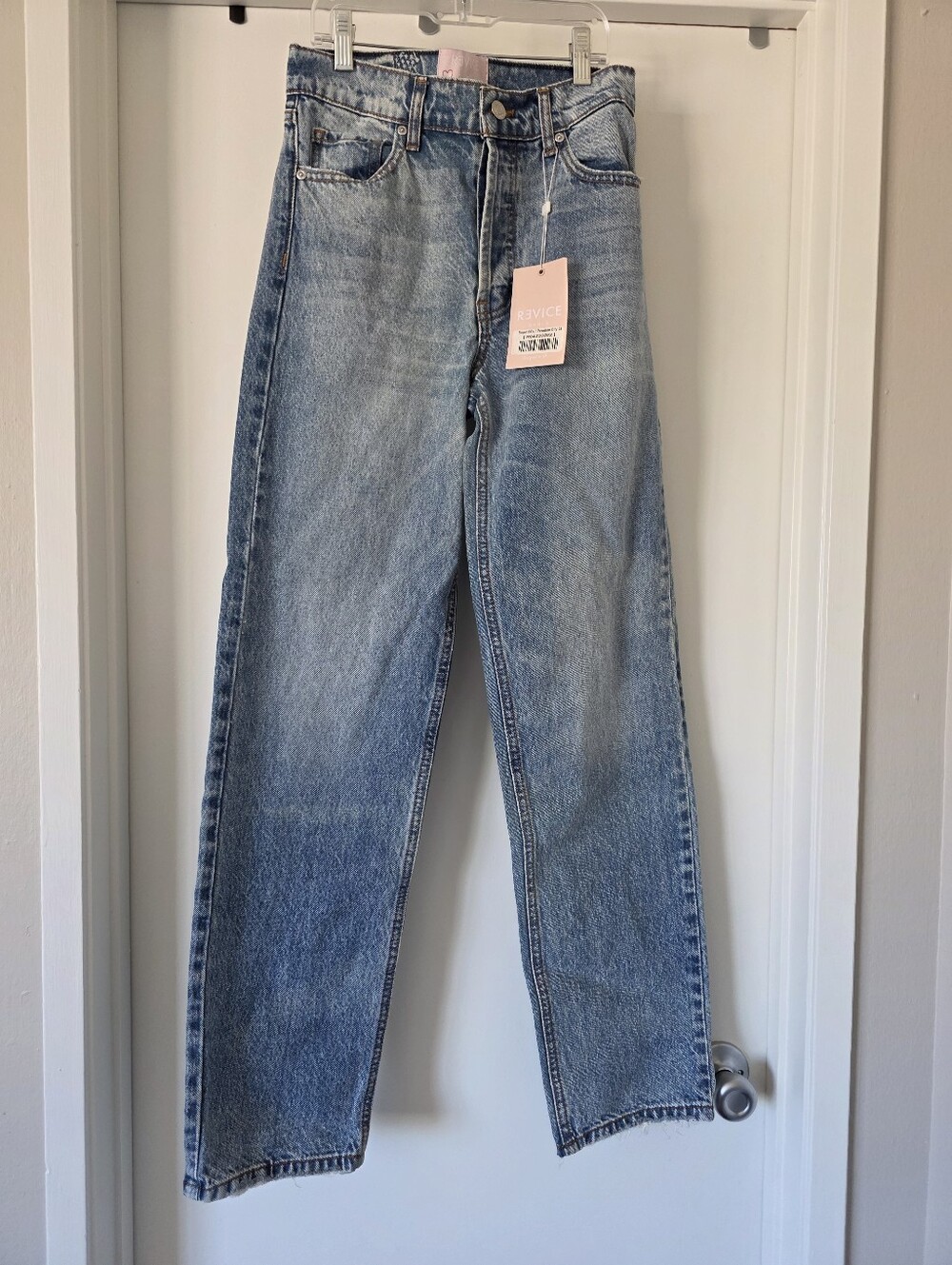 New REVICE Jeans Super 80s Paradise City Light Wash Button Fly  Cotton Size 24